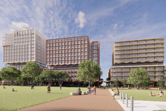 View from Science Road of the Student Accommodation Project