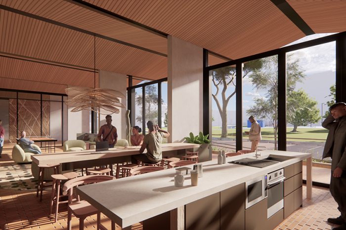 Block C communal kitchen