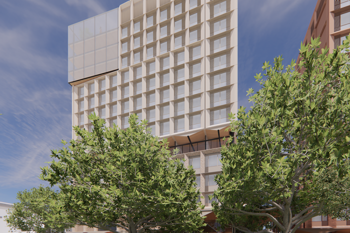 View of Block A from the Physics Lawn