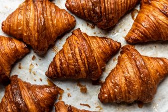 Close up of fresh baguettes