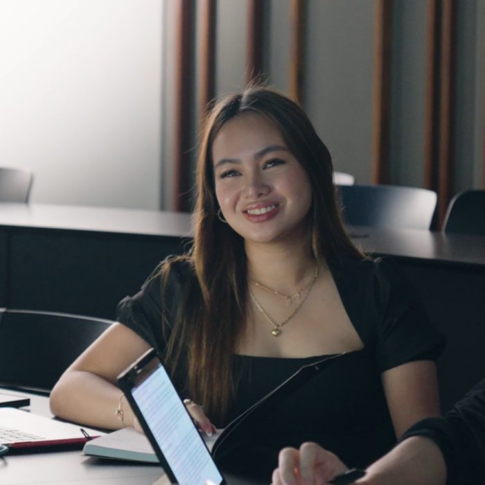 Business student sitting in classroom