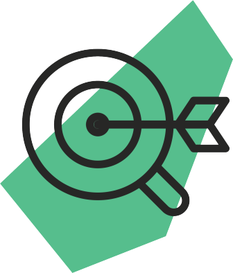 Icon of target with arrow in it