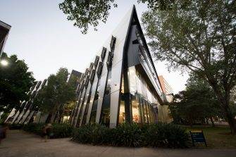 Exterior shot of the Law and Justice Building, Kensington, UNSW.