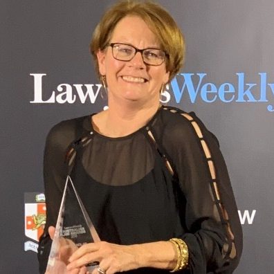 Associate Professor of Law Justine Nolan received the Academic of the Year award at the 19th Annual Lawyers Weekly Australian Law Awards held Friday at the Star in Sydney