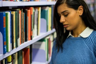 Student at UNSW library