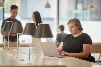 Students studying at the law library UNSW.