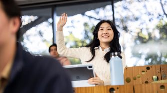 Law & Justice students outside on UNSW main campus