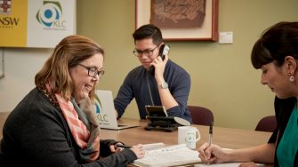 A group of law students at the Kingsford Legal Centre