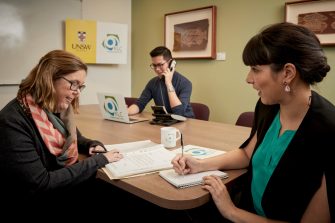 A group of law students at the Kingsford Legal Centre