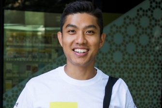 Image of two smilling studends