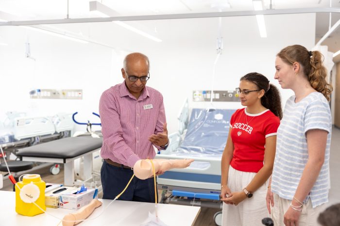 Students working in the Biomedical Science Centre's lab