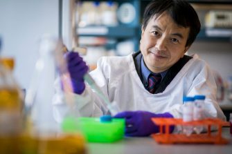 Students studying Biomedicine in labs