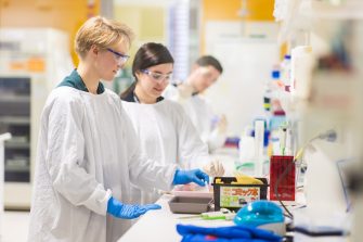 Medical science lab students