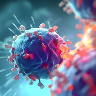 A vivid representation of immunotherapy, medical approach that leverages the body's immune system to fight diseases. Intersection of science and the body's innate healing power. Generative AI