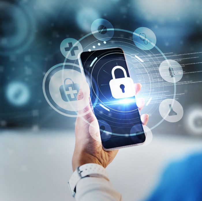 Digital photo of person accessing digital health records