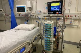 ICU equipment towers