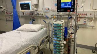 ICU equipment towers