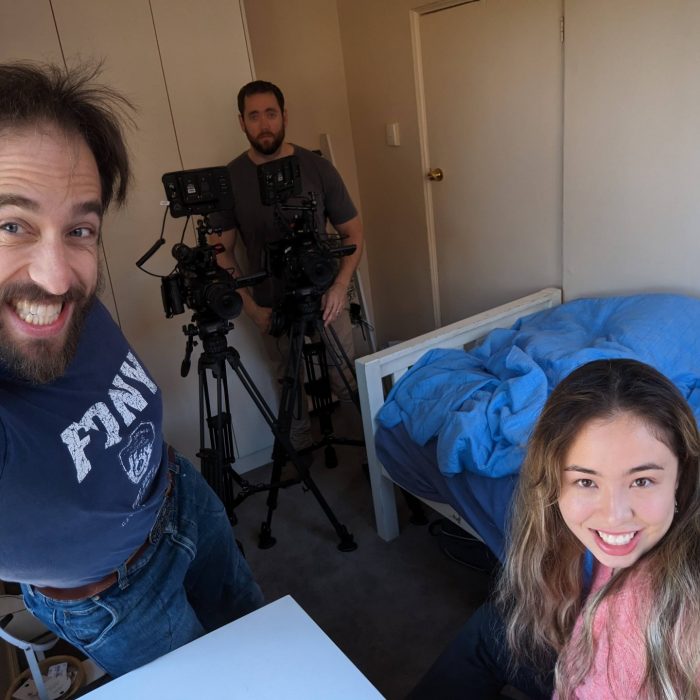 Candid shots filming the MD Student Documentary at Rural Campuses