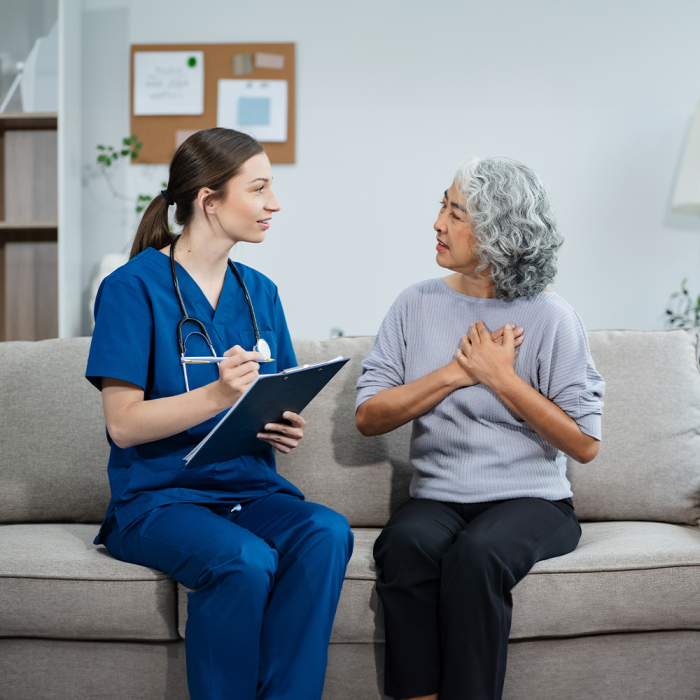 Elderly health checkups with a physician or psychiatrist who works with patients who are consulted about female or psychiatric diagnosis in a medical clinic or hospital mental health service.