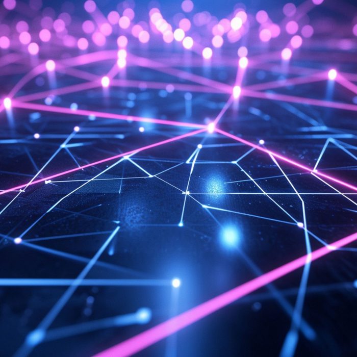 Mesmerizing Maze Of Neon Lines On A Mysterious Dark Wallpaper