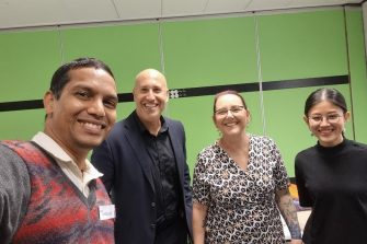 group photo of optometry staff at the Sydney Roadshow