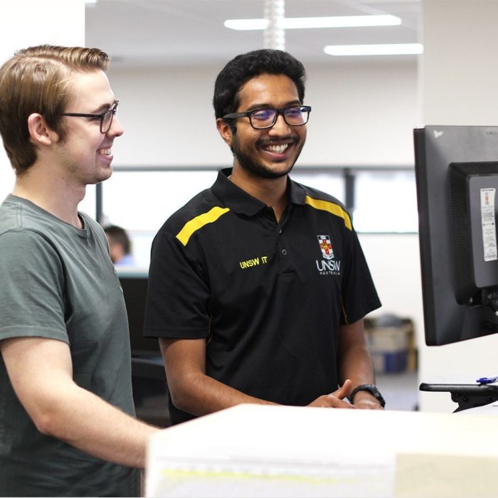 IT support staff helping people