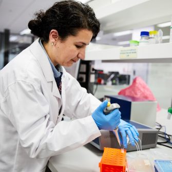 MSI staff at work with laboratory equipment and techniques