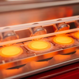 Molten glass created by The OX X-ray Fluorescence Lab instrument 