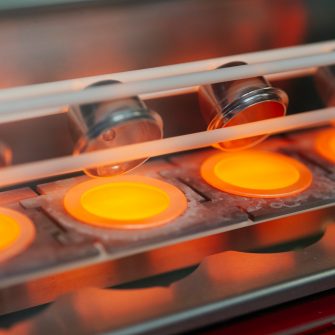 Molten glass created by The OX X-ray Fluorescence Lab instrument 