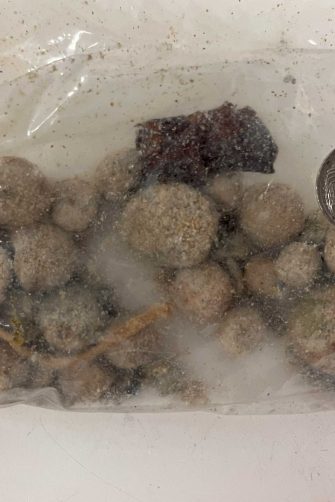 The beach debris that washed up on Dee Why beach, collected by scientists from UNSW Chemistry