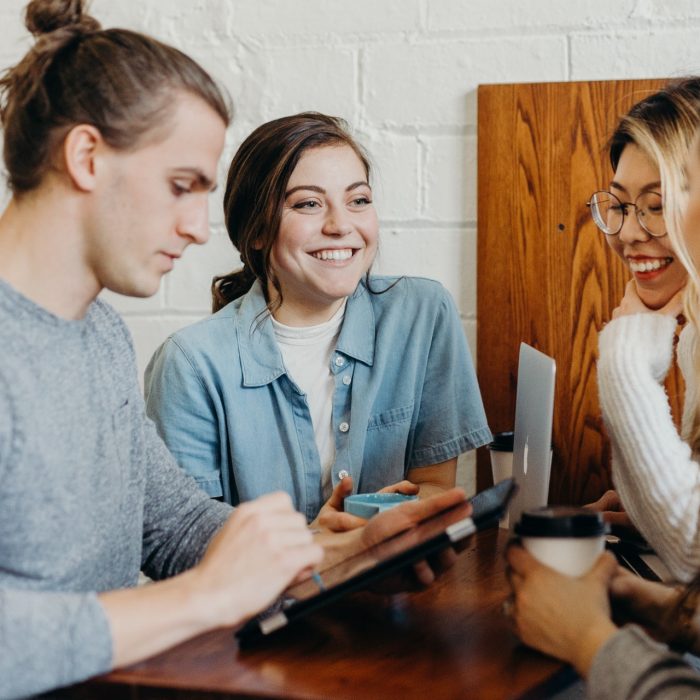 Students working together