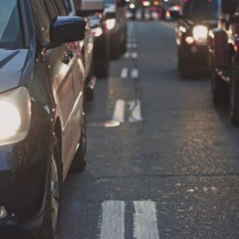 Cars sitting in queue