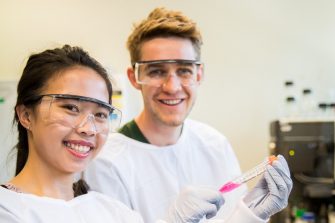 Photograph of a science student