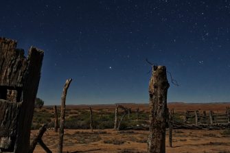 Image of the South Australian desert at night