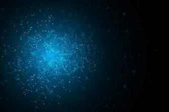 abstract, science, sci fi, geometric, polygonal, connection, network, tech, hi tech, technology, pattern, design, concept, background, backdrop, innovation, line, linear, dot, star, power, universe, cosmics, grid, data, triangle, shape, movement, dynamic, perspective, dimension, blue, gradient, vector, illustration, graphic, theme, space, composition,