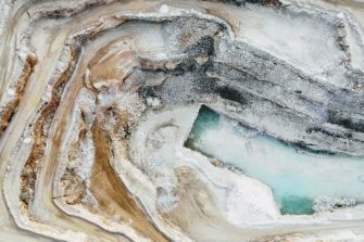 mine quarry birds eye view