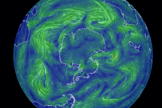 Diagram of Earth showing currents