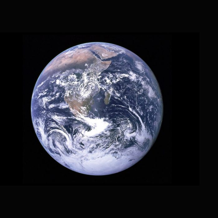 Satellite image of Earth showing atmosphere