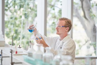 Students working on experiments in the Chemical Science building UNSW.
