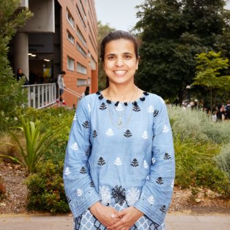 A headshot of a student looking at the camera and smiling.