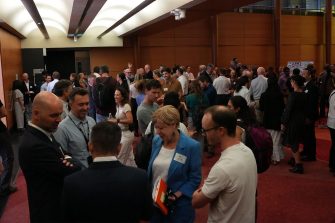 A mix of more than 150 researchers and industry partners attended the launch.