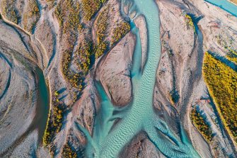 Aerial photo of river system