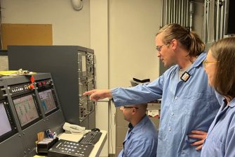 Associate Professor Patrick Burr visited the control room