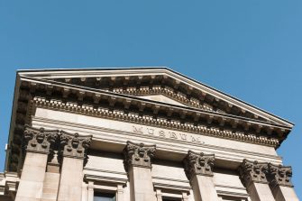 Sydney, Australia - October 18, 2014: The Australian Museum was founded in 1827, it is the oldest museum in Australia. The building pictured was constructed in 1857.