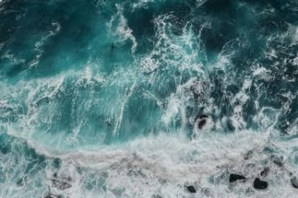 birds eye view ocean