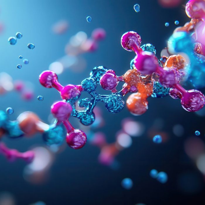 Floating 3D protein structures dynamically forming and unfolding, AIdriven bioanalysis