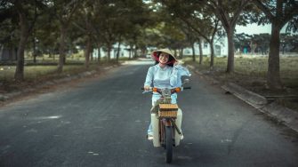 Women on bicycle