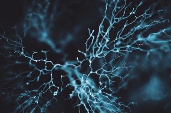 Abstract blue neuron pattern