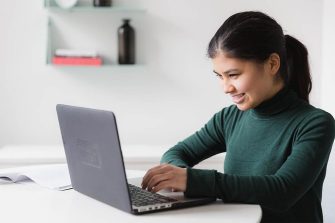 Woman on computer