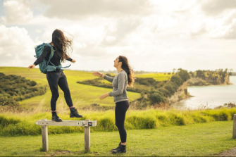 two people in landscape